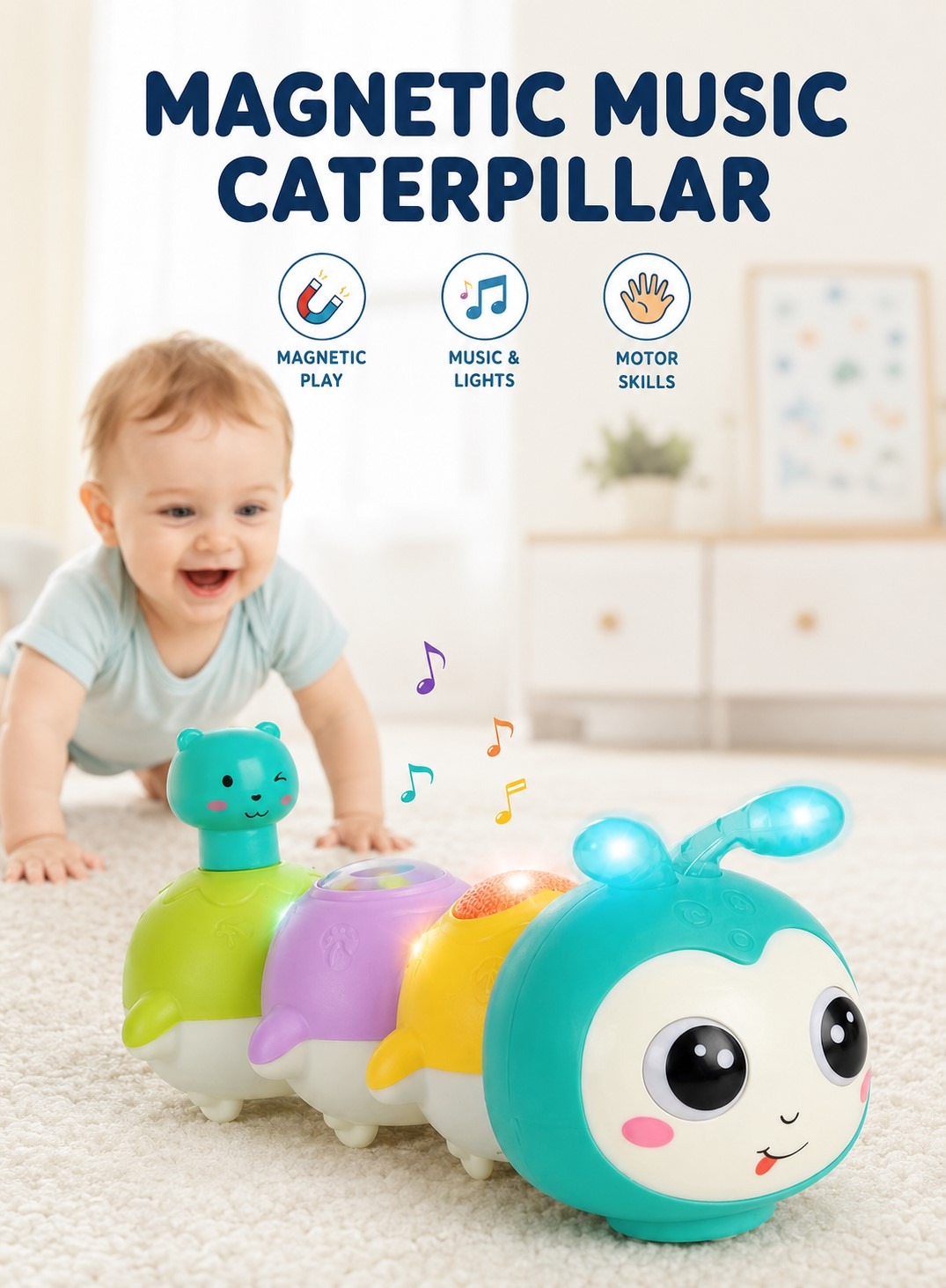 Musical Magnetic Caterpillar