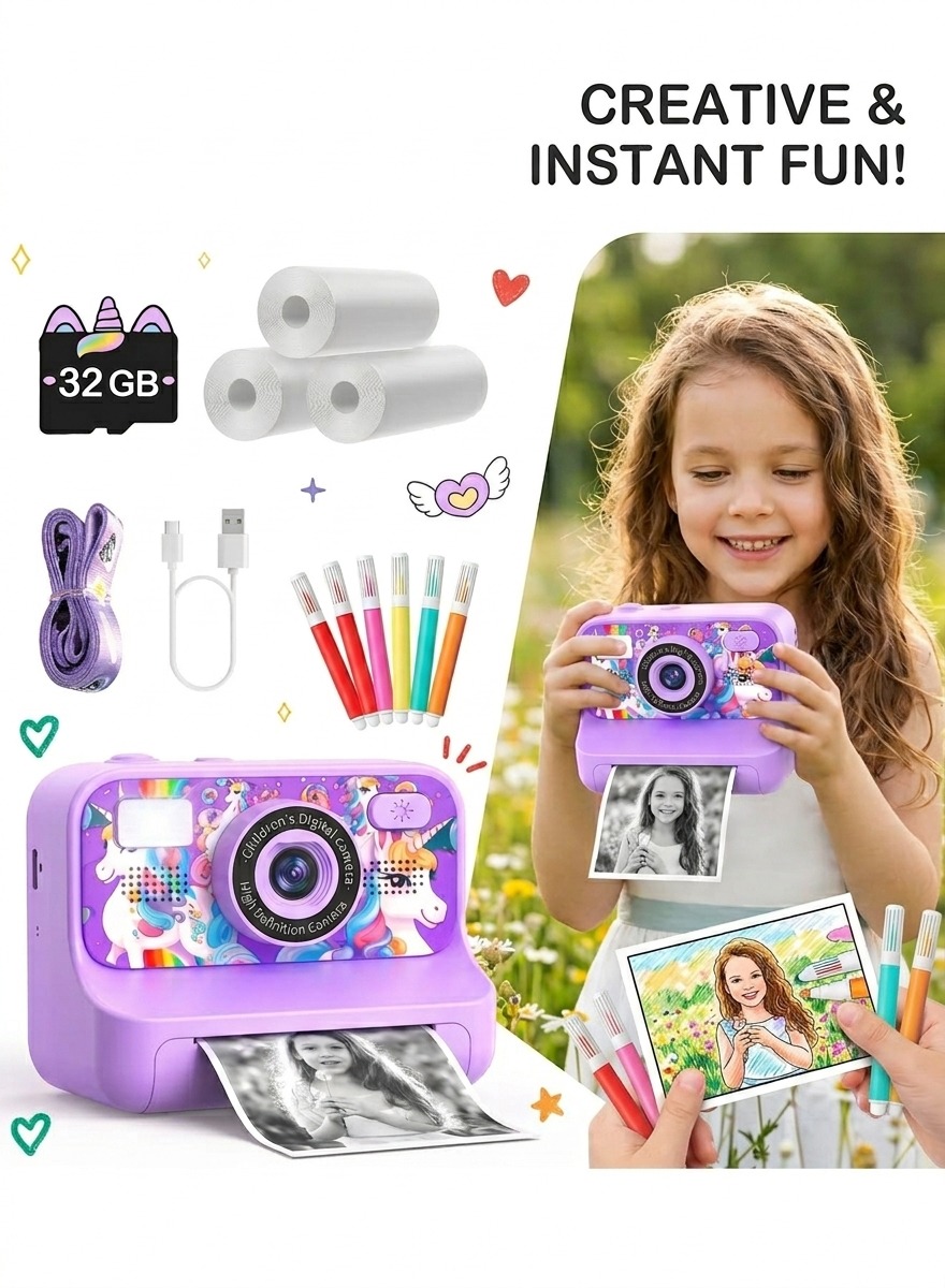 Instant Print Camera — Purple