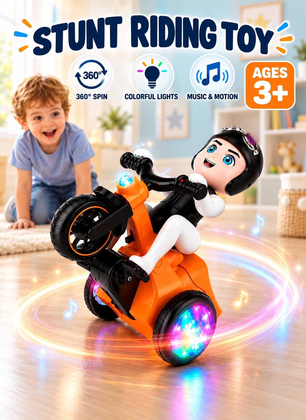 Stunt Riding Toy — Orange